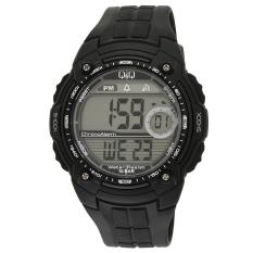 Q&Q Digital - Jam Tangan Pria - Tali Rubber - M075J001Y - Hitam