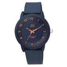 Q&Q QQ QnQ Resin Analog Jam Tangan Pria - Biru Tua - Strap Karet - VR52J002Y