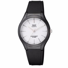 Q&Q VR72J003Y Jam Tangan Unisex - Hitam Putih - Karet