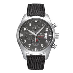 Qoovan Genuine Leather Strap Watch Pria Sangat Lama Polaroid QUARTZ Watch Tahan Air Sport Tide Fashion Calendar Large Dial Watch (hitam)