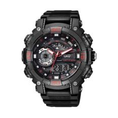 QQ Q 001 DB Chrono Alarm Jam Tangan Pria Black Red