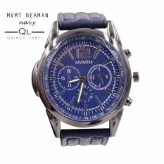 Quincy Label MVMT Beaman - Jam Tangan Pria - Strap Kulit - Navy