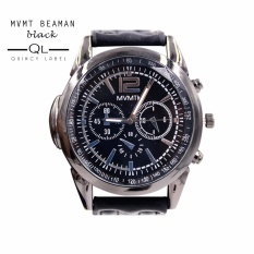 Quincy Label MVMT Beaman - Jam Tangan Pria - Strap Kulit - Black