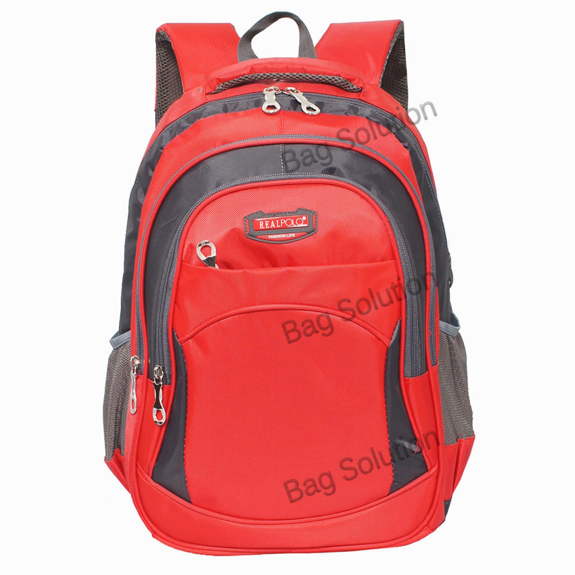 Real Polo Tas Ransel Kasual 6367 Backpack Daypack - Merah