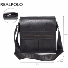 Real Polo Tas Selempang Kulit Sintetis 9310 - Hitam