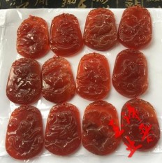 Merah Agate 1212 Cina Zodiak Tanda Tikus Sapi Kelinci Domba Monyet Ayam Anjing Babi Giok dari Lama Dia Mas Berkabung jatuh Ke Kalung Pria dan Wanita Giok Dipakai untuk Belong untuk Saling-Internasional