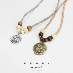 Redbi Desain Asli/Potret Koin Cetak Anne Sampai Bekas Menghidupkan Kembali Kebiasaan Lama Balapan Breeze Wood Manik kulit Tali Kalung Pria dan Wanita-Internasional