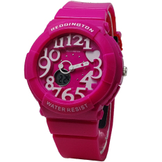 Reddington RD117PNG Dual Time Jam Tangan wanita - Strap Rubber (Pink)