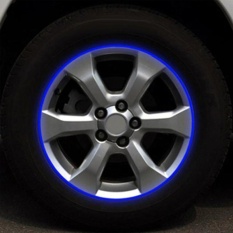 Reflektif Motor Mobil Rim Stripe Whiteeel Decal Tape Stiker 17 Strip Biru-Internasional
