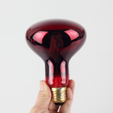 Reptil Lampu Panas Merah Bulb PET Inframerah Basking 100 W Bola Lampu Sorot Pemanas Lampu Light Red Kaca AC220V Menjaga Hangat -Intl