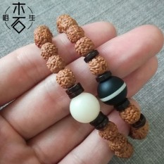 Menghidupkan Kembali Kebiasaan Lama Emas Kecil Hanya Bodhi Son Daftar Belok Tangan Tali 108 Kalung Manusia Doa Buddhis manik Putih Giok Bodhi Gelang Wanita Race Breeze-Internasional
