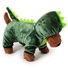RHS Online Dinosaur Hoodie Pet Dog Costume Clothes Pet Coat Sweater Size S - intl