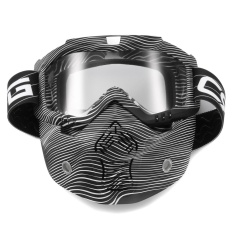 Mengendarai Modular Dilepas Wajah Masker Kacamata Perisai Untuk Sepeda Motor Helm-Intl