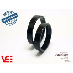 Ring Cincin Couple / Tunangan / Nikah / Pasangan / Single Titanium - Black - RT01Black