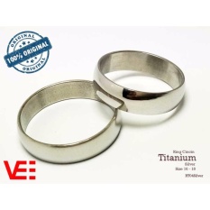 Ring Cincin Couple / Tunangan / Nikah / Pasangan / Single Titanium - Silver - RT04Silver