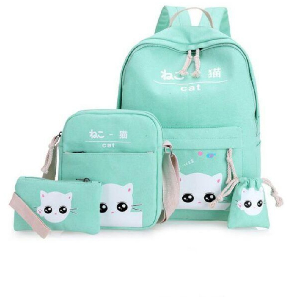  RNW Tas Ransel Anak Sekolah Eye Cat 4IN1