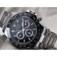 Rolex-Daytona Jam Tangan Otomatis Pria ( Tanpa Baterai ) - Full Stainless Steel Design - Automatic Watch Racing Sport Water Resistant