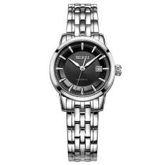 Rooroom 24 Pria Watch Genuine Treasure Shuttle Bor Impor Mesin Automatic Mechanical Watch Tahan Air Pria's Luminous Strip (1 X Wanita Watch) (GraySilver)
