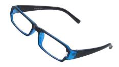 Rooroom Frame Plastik Persegi Panjang Lensa UV Perlindungan Plano Kacamata Hitam Biru