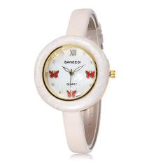 Roortour EBay Panas Di Saint Fashion Kecil Kupu-kupu Berlian Panggil Tali Jam Dekorasi Jangan Tangan Perempuan Satu Generasi (Whitered)