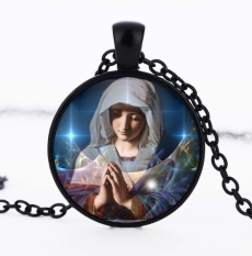 Rorychen Christian Virgin Mary Liontin Batu Permata Perhiasan-Intl