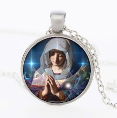 Rorychen Christian Virgin Mary Liontin Batu Permata Perhiasan-Intl