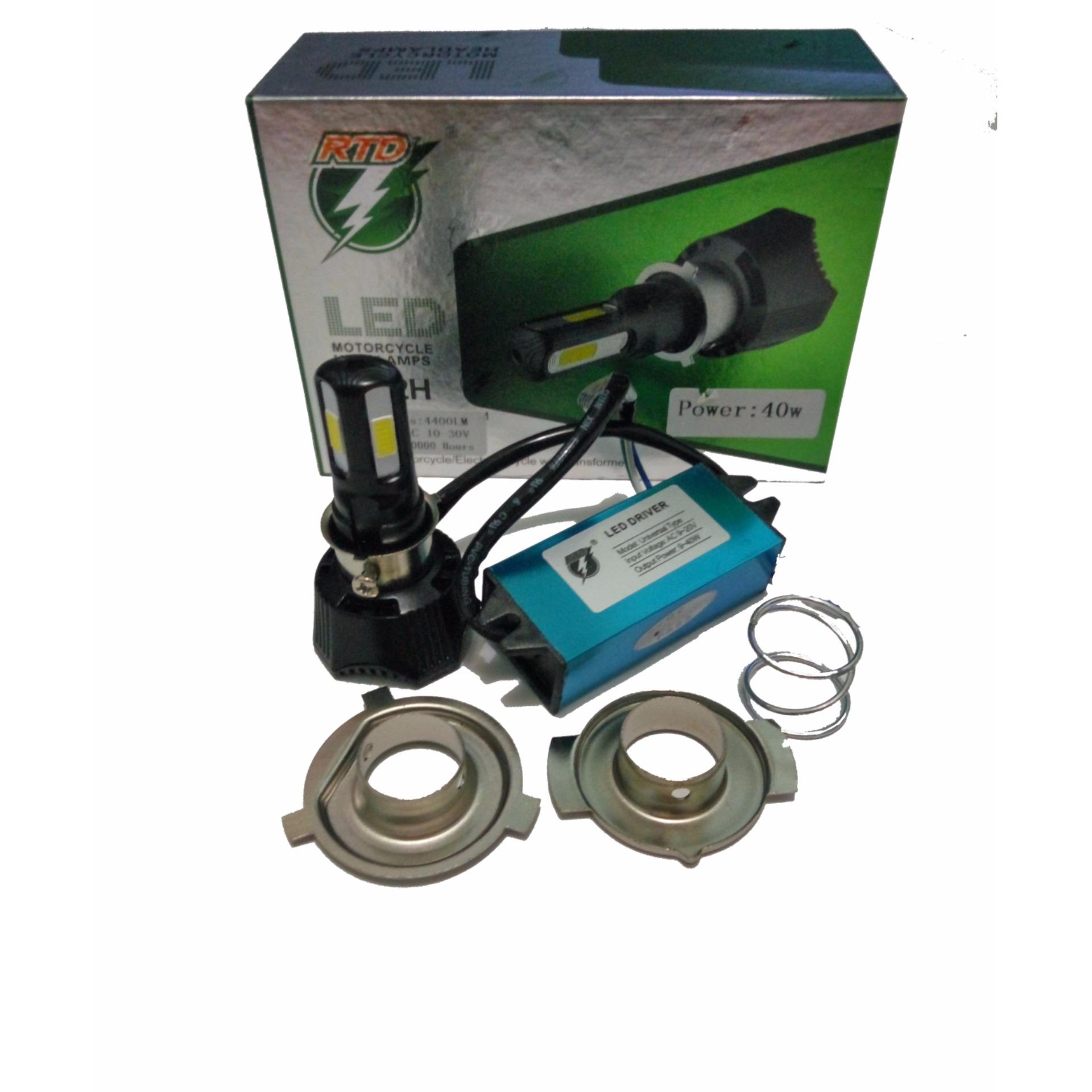 RTD - Lampu Motor 4 Sisi Hi/Lo DC12V H4 Hs1 H6 - 40 Watt Super Terang