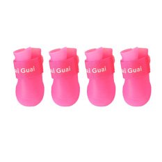 S & F Dog Boot Tahan Air Anti-Slip Hewan Peliharaan Sepatu Boot DogPuppy (Pink)-Intl