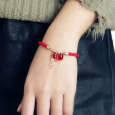 S029 Merah Tahun Kelahiran Labu Koin China Kuno Tali Merah DIY Gelang
