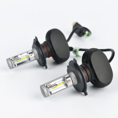 S1 H4 Mobil Lampu LED 6500 K 50 W 8000LM Hi-Lo Beam Lampu Depan Mobil 12 V 24 V SUV All-in-one Depan Bulbs Tanpa Kipas-Intl