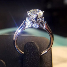 Beberapa Berlian S925 Korea Modis Gaya Laris Produk Asli Cincin Berlian Pernikahan
