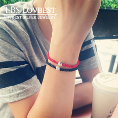 Beberapa Gelang S925 Mutiara Perak Tali Merah Diy Kalung Pria Siswi