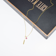S925 Rumbai Emas Warna Perempuan Tipis Kalung Klavikula Sterling Perak