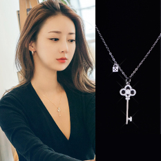 Liontin S925 Sterling Silver Kunci Tab Kunci Kalung