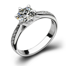 S925/18 K Produk Asli Karbon Tinggi Bor Miniatur Cincin Berlian Cincin