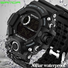 Sanda 326 Men Sport Watches Military Dive Men Sport Led Digital Watches Waterproof Bajan Kol Saati Relogio Watch - intl