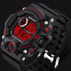 Sanda 326 Pria Sport Jam Tangan Militer Dive Pria Sport LED Digital Jam Tangan Tahan Air Bajan Kol Saati Relogio Watch-Intl