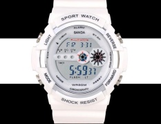 SANDA Merek Watch 320 Pria LED Digital Olahraga 30 M Shock Waterproof Multifungsi Pasukan Militer Jam Tangan