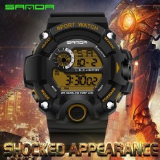 SANDA Watch 326 Shock Analog Quartz Digital Mens Watch Fashion Watch G gaya mewah 50M Waterproof olahraga militer Watches - intl