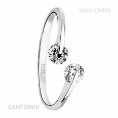 Santorini Cincin Wanita Fashion Jewellery Silver Plate Ring Tail Adjustable Ring - Silver