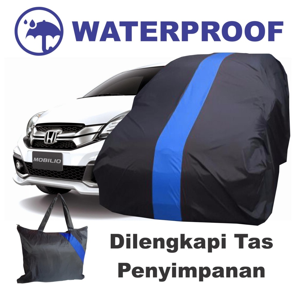 COD - Sarung Bodi Mobil Honda Mobilio Cover Body Pelindung Pentup Selimut Anti Air Waterproof Biru