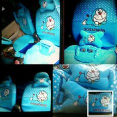 Sarung Jok 24in1 / Car Set / Bantal Mobil Doraemon Avanza, Xenia, Innova, Rush, Terios, March, dll (Head-rest Tidak Menyatu) (3 Baris)