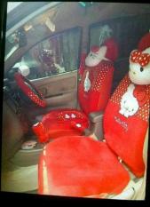 SARUNG JOK HELLO KITTY BINTIK PUTIH 24 IN 1 ALL NEW AVANZA-XENIA-VELOZ