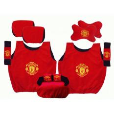 Sarung Jok Mobil Universal MU / Car Set Bantal Mobil Manchester United 5 in 1
