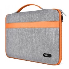 SAVFY 14 - 15.6 Inch Laptop Canvas Fabric Sleeve Case for Macbook Pro 15.4/ 15 Retina Desiplay, Ultrabook Notebook Carrying Handbag for 14 15 Dell Lenovo Toshiba HP Chromebook Acer ASUS, Orange - intl
