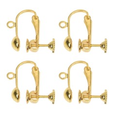 Sekrup Belakang 2-Pasang dari Anting Temuan, 22 K Gold Berlapis-Internasional