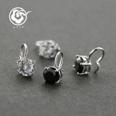 Beberapa Anting Sterling Silver Anting Jepit Tanpa Tindik Berlian Sederhana Pria dan Wanita