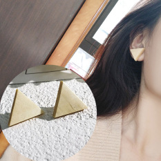Sederhana Elegan Geometris Asli Bahan Kayu Anting