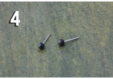 Sederhana Hitam Warna Putih Mutiara Anting Anting