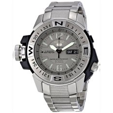 Seiko 5 Map Meter Jam Tangan Pria - Silver - Stainless Steel - SKZ221K1